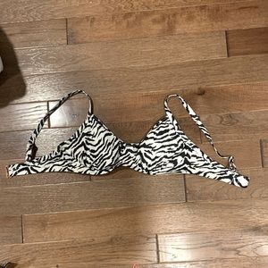 Zebra print bathing suit bikini top